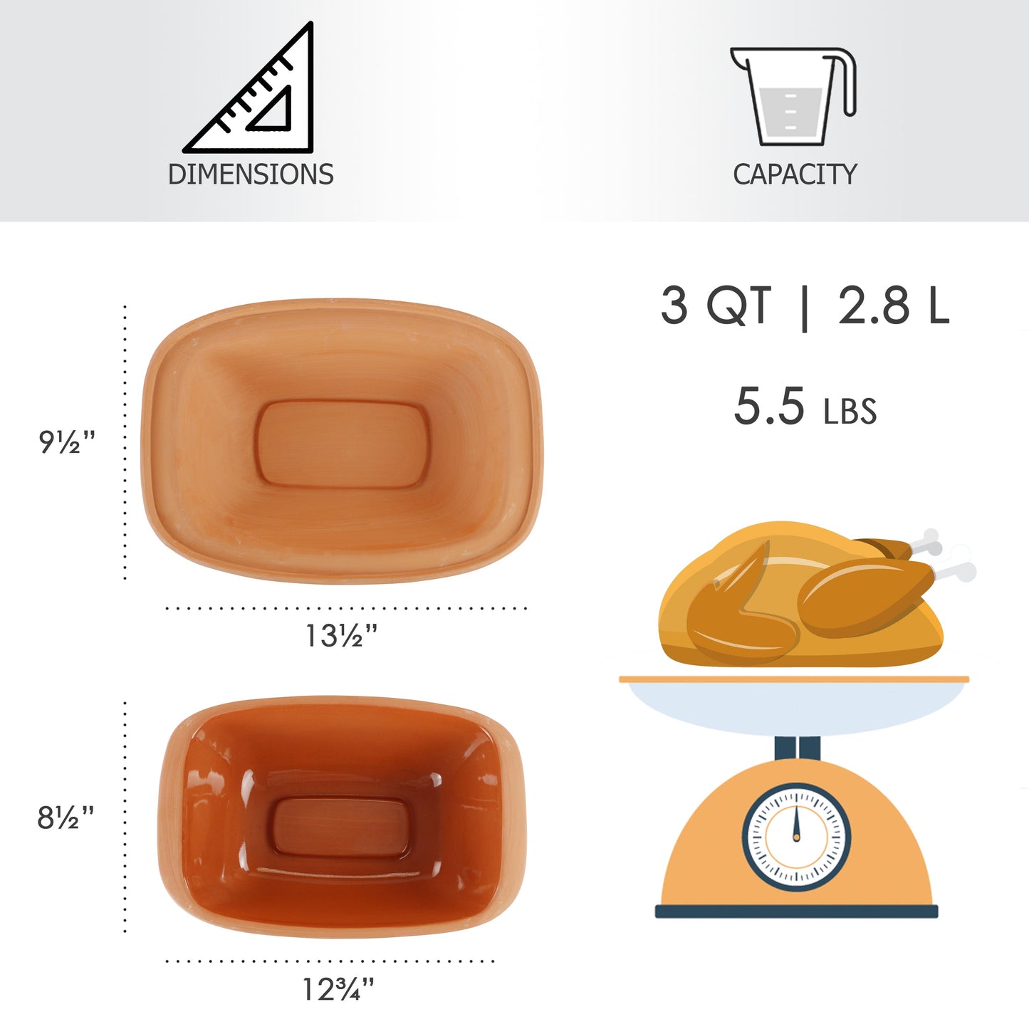 Clay Baker, 3 Quarts - Eurita