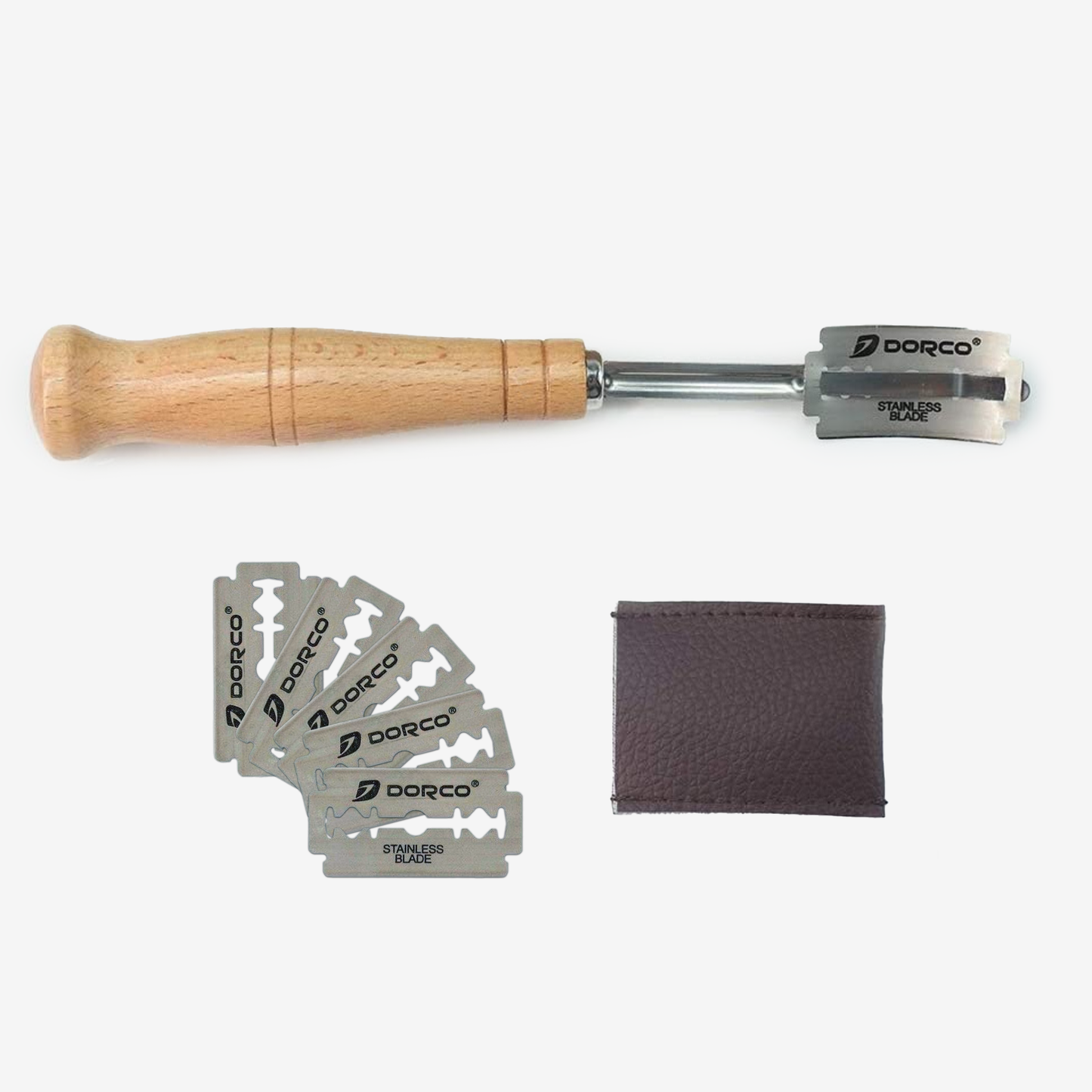 Lame Bread Scoring Tool with Blades & Leather Cover