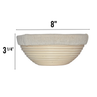 Reed Banneton Bread Proofing Basket with Liner