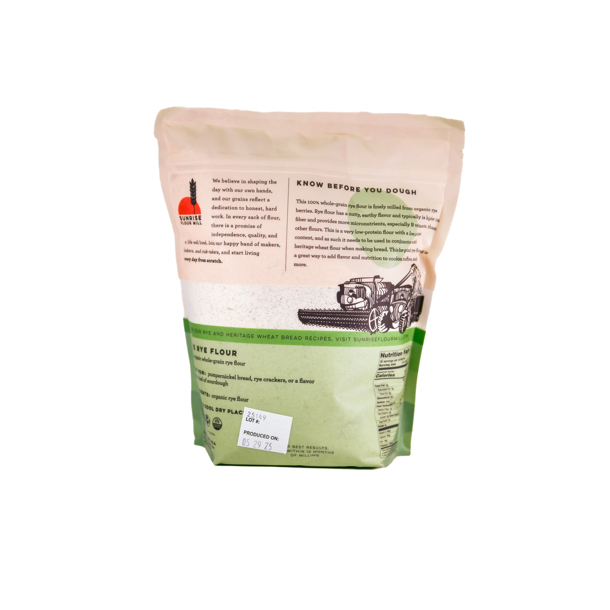 Organic Fine Rye Flour - Sunrise Flour Mill