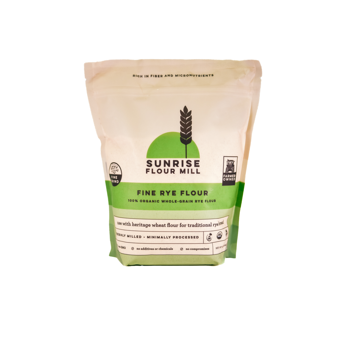 Organic Fine Rye Flour - Sunrise Flour Mill