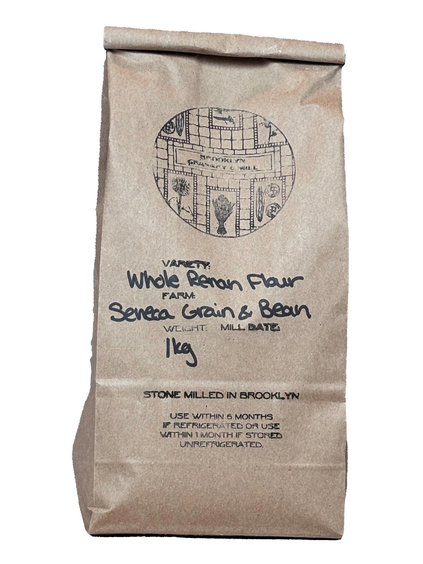 Brown paper bag of Brooklyn Granary & Mill - Renan Hard Red Winter Wheat