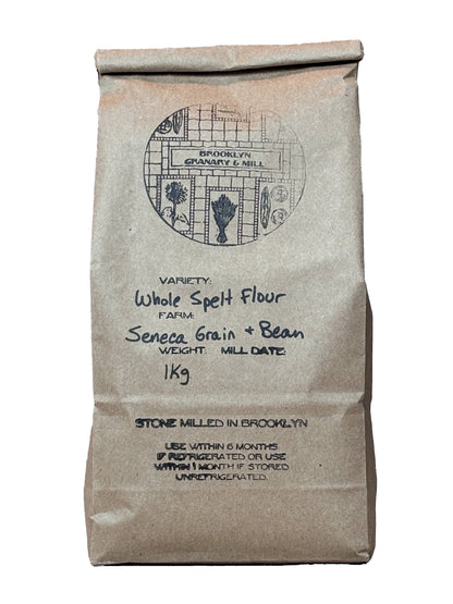 Brown paper bag of Brooklyn Granary & Mill - Spelt Flour