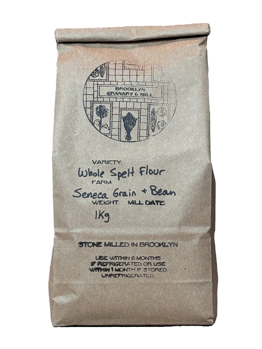 Brown paper bag of Brooklyn Granary & Mill - Spelt Flour