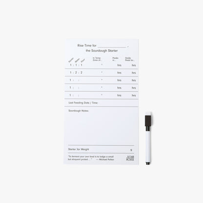 Sourdough Starter Rise Time - Dry Erase Magnet