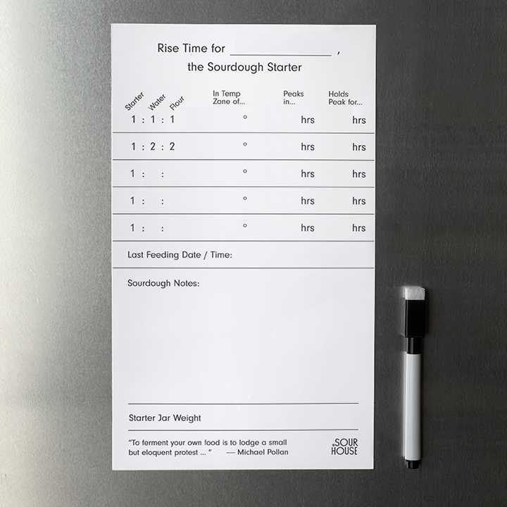 Sourdough Starter Rise Time - Dry Erase Magnet